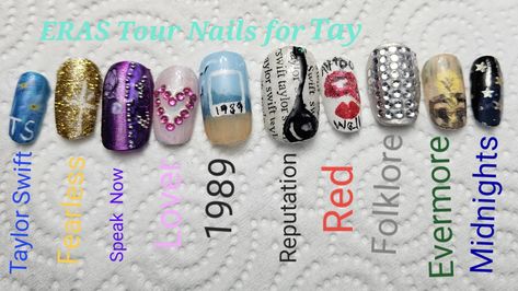 Taylor Swift Fearless Nails Inspired, Taylor Swift Debut Album Nails, Taylor Era Nails, Eras Tour Nail Ideas Fearless, Taylor Swift Debut Inspired Nails, Taylor Album Nails, Era Nails Taylor Swift, Ts Eras Nails, Taylor Swift Nail Ideas Eras