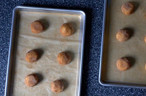 snickerdoodles, ready to bake Recipes For Baking, Toddler Recipes, Snickerdoodle Cookies, My Favorite Recipes, Home Smell, Smitten Kitchen, Silicone Baking Mat, Snickerdoodles, Favorite Cookies