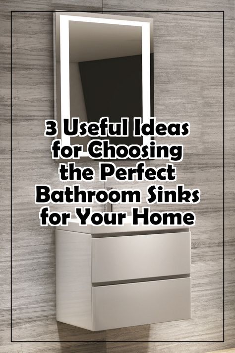 Discover the ultimate guide to selecting the perfect bathroom sinks for your home with our top 3 useful ideas. From style and functionality to size and material, we break down everything you need to consider to enhance your bathroom's aesthetic and efficiency. Whether you're renovating or simply updating, these tips will help you make an informed choice that complements your space beautifully. Transform your bathroom with the ideal sink today! Useful Ideas, Perfect Bathroom, Bathroom Sinks, Bathroom Fixtures, Bathroom Sink