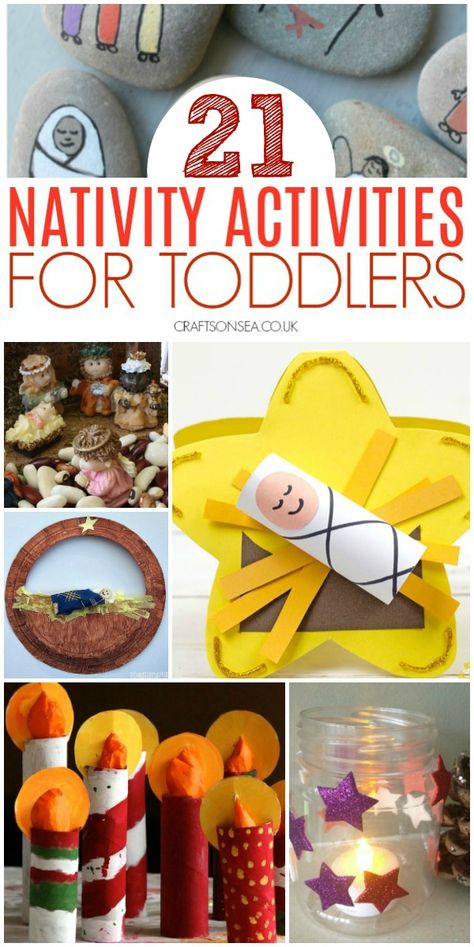 Nativity Activities, Activities For Christmas, Nativity Activity, Toddlers Crafts, Christmas Activities For Toddlers, Fun Christmas Activities, Easy Toddler Activities, Advent Activities, Jesus Birthday