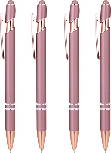 Teaaha 4 Pack Rose Gold Pen, 1.0 mm Sparkly Pens for Women Ballpoint Pen with Stylus Tip, 2 in 1 Fancy Pens for Women Pretty Wedding Pens, Metal Stylus Pen for Touch Screens, Black Ink : Amazon.co.uk: Stationery & Office Supplies Rose Gold Pen, Wedding Pen, Fancy Pens, Gold Pen, Stylus Pen, Pretty Wedding, Ballpoint Pen, Stylus, Office Supplies