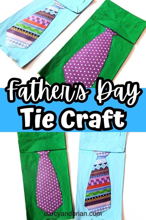 Create a memorable Father's Day tie craft with this easy and cheap DIY project for kids. Use a paper lunch bag, our printable template, and simple decorations to make a unique necktie and shirt. Perfect for Father's Day, this craft is a fun and engaging way to show love and appreciation. Follow our steps for this Father's Day idea and make a special gift that dads will cherish. Ideal for kids of all ages. Father’s Day Crafts For Sunday School Kids, Simple Fathers Day Crafts For Kids, Kids Fathers Day Crafts, Keepsake Ideas, Simple Decorations, Preschool Play, Tie Crafts, Paper Lunch, Valentine's Day Crafts For Kids