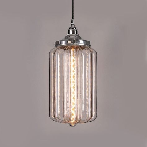 Old School Electric Ellington Pendant Light - clear glass | Holloways of Ludlow Bathroom Pendant Lights, Clear Pendant Light, Cosy Lighting, Bathroom Pendant, Bathroom Pendant Lighting, Brass Wall Light, Beautiful Lights, Edison Light Bulbs, Glass Pendants