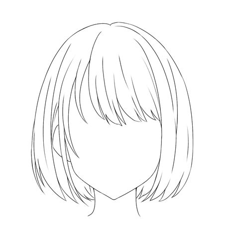 Hairstyles For Short Hair Drawing, Hair Base Drawing, Simple Hairstyles For Short Hair, Fashion Illustration Hair, Short Hair Drawing, Croquis Fashion, Hairstyles Drawing, Pelo Anime, Drawing Hair Tutorial