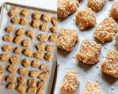 Easy, bite-sized Salmon Nuggets coated in Panko breadcrumbs and served with a creamy, savory, tangy, spicy bang bang sauce! An easy finger food appetizer that is both kid friendly and adult friendly. Change up the sauce and use tartar sauce or ketchup! #krollskorner #salmonnuggets #salmonbites #bangbangsauce #healthyfingerfood #fingerfoodappetizers #healthyappetizers #salmonrecipes #salmon Salmon Panko, Salmon Nuggets, Easy Finger Food, Bang Bang Sauce, Lemon Cream Sauces, Healthy Finger Foods, Salmon Bites, Gluten Free Bread Crumbs, Dill Sauce