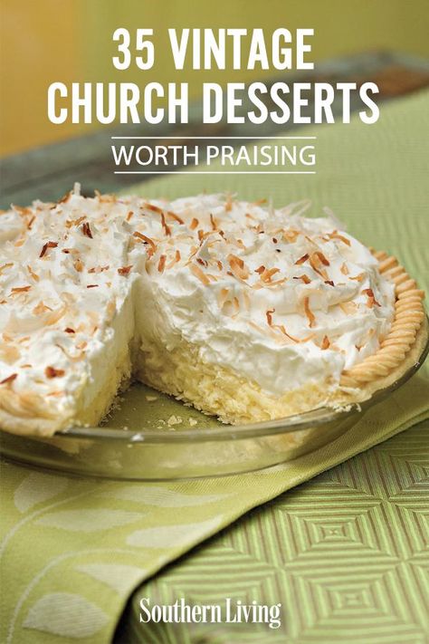 Desserts Worth Praising Church Desserts, Coconut Dessert, Southern Desserts, Vintage Dessert, Kitchen Shelf, Köstliche Desserts, Retro Recipes, Classic Desserts, Cupcake Cake