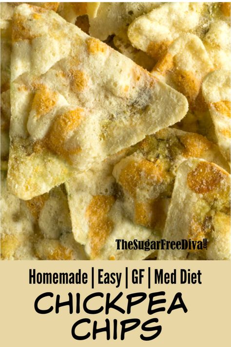 Chickpea Chips, Chickpea Flour Recipes, Homemade Crackers Recipe, Med Diet, Healthy Chips, Homemade Crackers, Chickpea Recipes, Cracker Recipes, Chips Recipe