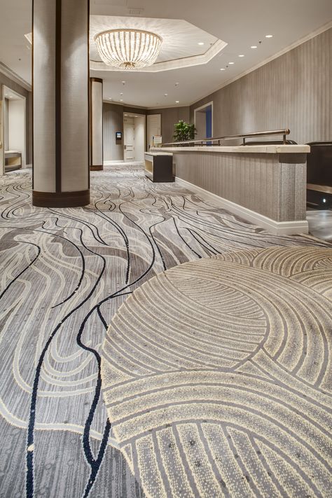 Innovative Carpets Fairmont Chicago Prefunction Organic Hotel Carpet Design with Getty's Chicago Hotel Carpet Design, Ballroom Carpet, Charcoal Carpet Living Room, Charcoal Carpet, Modern Carpets Design, Carpet Diy, Axminster Carpets, Flooring Designs, Hotel Carpet