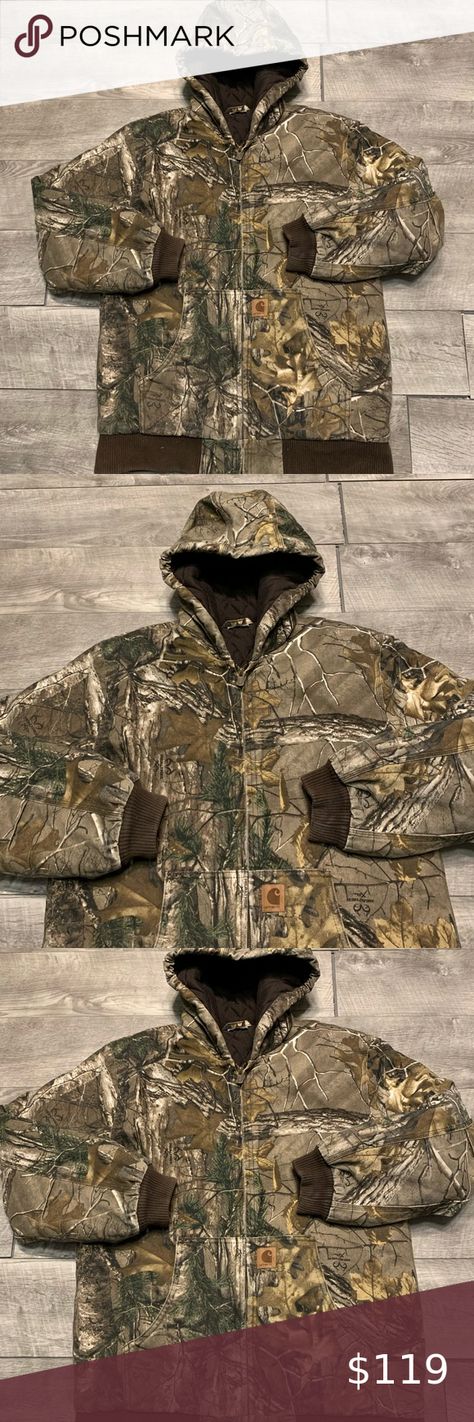 Carhartt Men’s Quilted Lined Real Tree Camouflage Camo Active Jacket Size Small Carhartt Camo Jacket, Carhartt Streetwear, Skate Fits, Western Fits, Skateboard Deck Art, Carhartt Men, Real Tree Camo, Real Tree Camouflage, Clothing Wishlist