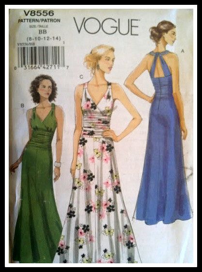 Vogue 8556 I made a turquoise satin evening gown from this pattern. I love it. Midriff Dress, Jean Muir, Gown Sewing Pattern, Vogue Dress Patterns, Evening Dress Patterns, Bias Skirt, Plus Size Sewing Patterns, Plus Size Sewing, Vogue Dress