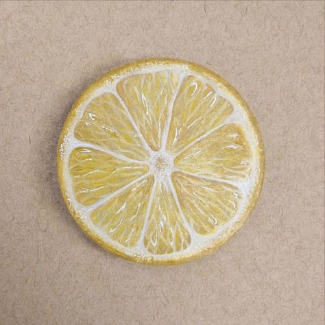 Lemon Colored Pencil Drawing, Lemon Slice Drawing, Realistic Flower Drawing, Lemon Art, Art 2024, Watercolor Painting Techniques, Bath Salt, Colored Pencil Drawing, Lemon Slice