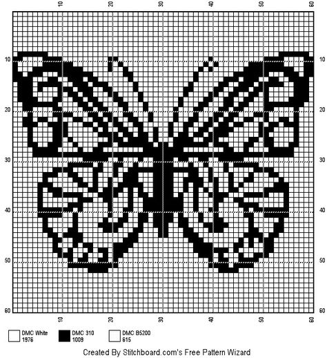 Grid Crochet, Crochet Grid, Graph Crochet, Butterfly Cross Stitch, Pixel Crochet, Simple Crochet, Tapestry Crochet Patterns, Crochet Butterfly, Crochet Design Pattern