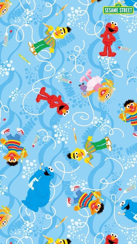 Sesame Street Wallpaper Iphone, Sesame Street Wallpaper, Iphone Background Disney, Cookie Monster Wallpaper, Elmo Wallpaper, Street Wallpaper, Elmo And Friends, Street Background, Sesame Street Birthday Party