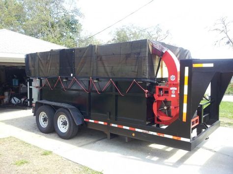 Leaf Vacuum/Dump Trailer | LawnSite Lawn Trailer, Leaf Vacuum, Lawn Striping, Welding Trailer, Landscape Trailers, Truck Mechanic, Landscaping Equipment, Lawn Care Business, Trailer Storage