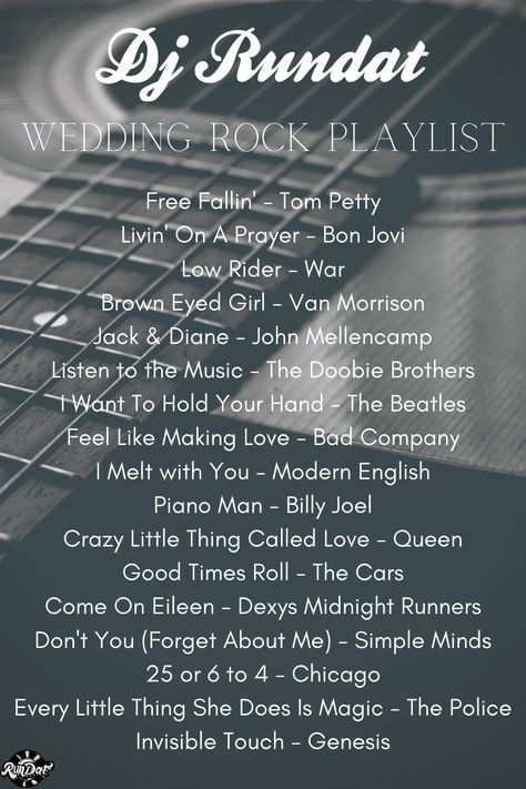 Looking for some popular rock hits? I got you! Here's my playlist of some of the greatest rock hits to play at weddings! 🎸⁠ ⁠ Check out my playlist by copying and pasting the link below, OR click the link in my bio! ⁠ ⁠ https://open.spotify.com/playlist/2PkF8KLHqLl5sxZZCrJlvI?si=IkVaiej_TpSBWVbBMhpRyw&nd=1⁠ ⁠ #djrundat ⁠ #femaledj ⁠ #bossmamamentor ⁠ #royalqueensrising⁠ #weddingplaylist⁠ #weddingseason⁠ #wedding⁠ #weddingdj⁠ #weddingszn⁠ #playlist⁠ #topweddingsongs2021⁠ #weddingdance #dance Engagement Party Playlist, Classic Rock Playlist, Rock Playlist, Rock Wedding Songs, Walking Playlist, Top Wedding Songs, Wedding Song Playlist, Wedding Entrance Songs, Entrance Songs