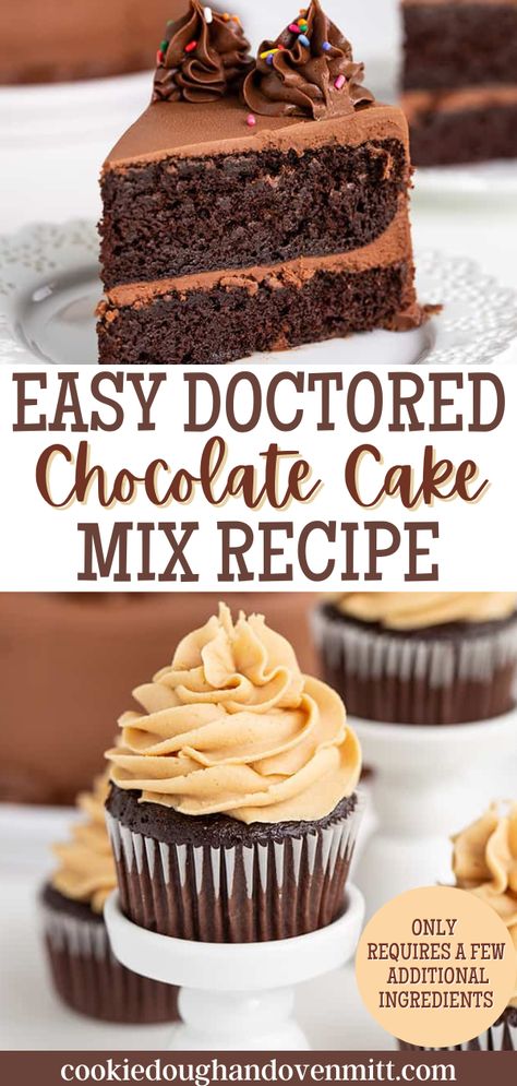 Homemade Cake Box Recipe, Chocolate Cake Add Ins, Chocolate Cake Recipe With Box Cake, How To Make A Box Chocolate Cake Better, Best Doctored Cake Mix Recipe, Chocolate Wasc Cake Recipe, Better Chocolate Box Cake, Chocolate Cake With Mix Boxes, How To Make Chocolate Box Cake Taste Like Bakery