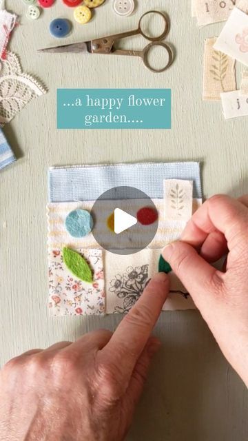 Slow Stitch Project Ideas, How To Slow Stitch, Slow Stitching Ideas For Beginners, Slow Stitching Tutorial, Slow Stitching Ideas Hand Embroidery, Slow Stitching Ideas, Felt Hearts Diy, Mindful Stitching, Birdhouse Garden