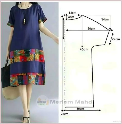 Boho Dress Pattern, Linen Dress Pattern, Simple Dress Pattern, Dress Patterns Diy, Easy Dress Sewing Patterns, Sewing Tips And Tricks, Girls Dress Sewing Patterns, Sewing Clothes Women, Pattern Dress Women