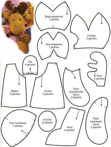 Images By Manon Smeets On Diy Ideas And Patterns 4A3 Moose Crafts, Teddy Bear Patterns Free, Bear Patterns Free, Teddy Bear Sewing Pattern, Puppet Patterns, Soft Toy Patterns, Animal Sewing Patterns, Plushie Patterns, Sewing Stuffed Animals