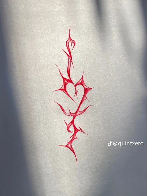 Red Ink Tattoos Men, Red Ink Tattoo Ideas, Ink Tattoo Ideas, Red Heart Tattoo, Red Ink Tattoo, Red Heart Tattoos, Art Flash, Funky Tattoos, Sigil Tattoo