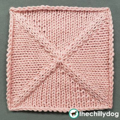 Knit Inc Sampler Squares Lesson 1: Make 1 Left and Make 1 Right | The Chilly Dog M1r Knitting, M1l Knitting, Geometric Knitting Pattern, Knitted Squares Pattern, Knitted Blanket Squares, Knitting Squares, Knitting Patterns Free Blanket, Knit Rug, Blanket Ideas