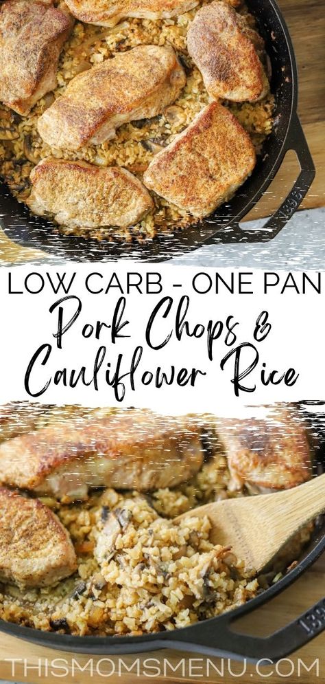 No Carb Pork Chop Dinner, Optivia Pork Chop Recipes, Healthy Pork Chop Meals Easy Dinners, Low Carb Meals Pork Chops, Keto Pork Chop Casserole Recipes, Low Carb Pork Chop Dinner, Healthy Pork Chops And Rice, Keto Recipes With Pork Chops, Easy Low Carb Pork Chop Recipes