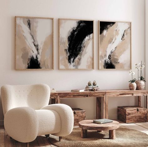 Triptych Wall Art, Gallery Wall Art Set, Neutral Art, 3 Piece Wall Art, Wall Art Set Of 3, Neutral Wall Art, Art Set Of 3, Abstract Art Prints, Gallery Wall Set