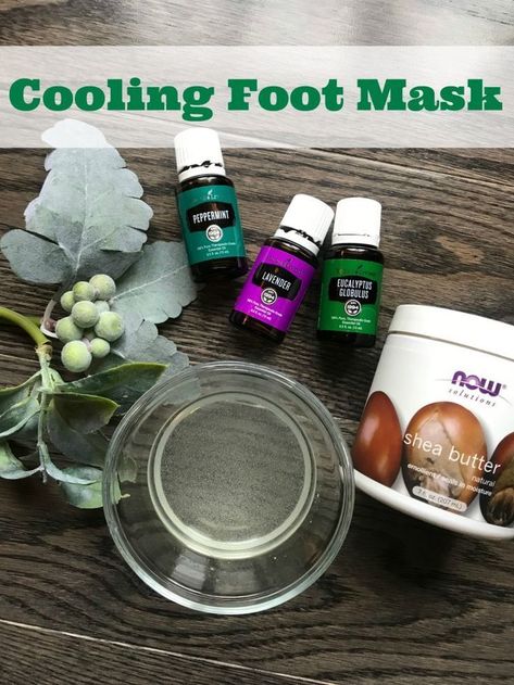 homemade cooling foot mask recipe- diy with essential oils Homemade Foot Mask, Diy Foot Mask, Foot Mask Diy, Diy With Essential Oils, Spa Recipes, Natural Face Cream, Are Essential Oils Safe, Natural Skincare Brands, Dry Skin Patches