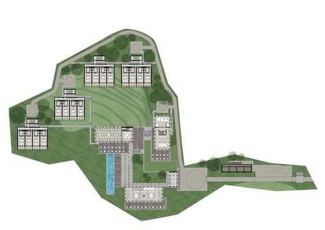 Resort on a Cliff — STUDIO NvS Architecture and Design Resort Pavilion, River Scenery, Double Height Living Room, Resort Plan, Hotel Floor, Pavilion Design, Schematic Design, Boutique Owner, Design Master