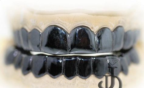 Black Grills, Teeth Grill, Mouth Grills, Grillz Teeth, Black Teeth, Grills Teeth, Tooth Gem, Teeth Jewelry, Gold Dipped