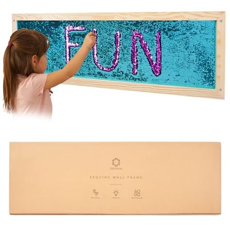 Sequin Sensory Wall Frame | Sensory Wall Sequin Flip Fabric for Kids | Sequin Fabric Sensory Wall | Reversible Sequin Fabric | Sequin Wall Panel | Sequin Fabric Sequence Wall, Sensory Objects, Sequin Wall, Sensory Wall, Sensory Motor, Kids Sensory, Wall Frame, Future Classroom, Room & Board