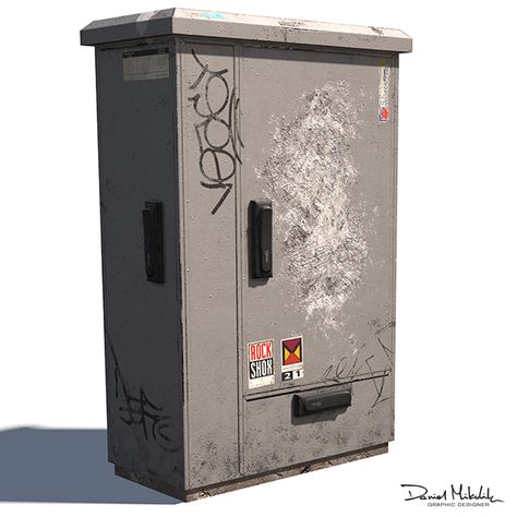 Electric Box, Hard Surface Modeling, Toy Sculpture, Savings Box, Punk Design, Game Props, Graphic Design Lessons, 3d Modelling, Branding Design Inspiration