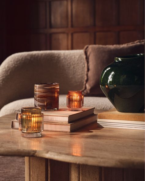 Home Décor | Furniture, Bedding & Decorations | H&M CA Candle Glass Holders, Living Room Candles, Brown Candles, Glass Candle Lantern, Coloured Candles, Candle Store, Candle Lantern, Green Candle, Glass Candle Holder