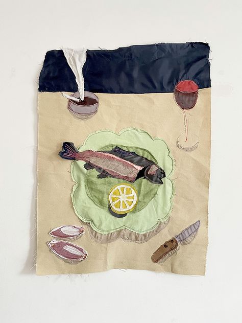 andrew scott weaves still life tapestries from scraps of fabric Art Fibres Textiles, Thrift Flip Ideas, Fabric Wall Decor, Scraps Of Fabric, Applique Art, Fabric Poster, Andrew Scott, Textile Fiber Art, Scrap Fabric