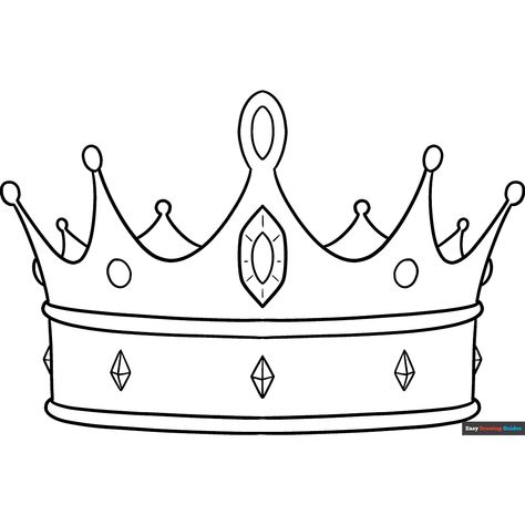 Free Crown Coloring Page for Kids Crown Coloring Page, Printable Crown, Rabbit Headband, Crown Silhouette, Crown Pictures, Castle Project, Easy Drawing Guides, Crown Drawing, Free Printable Coloring Sheets