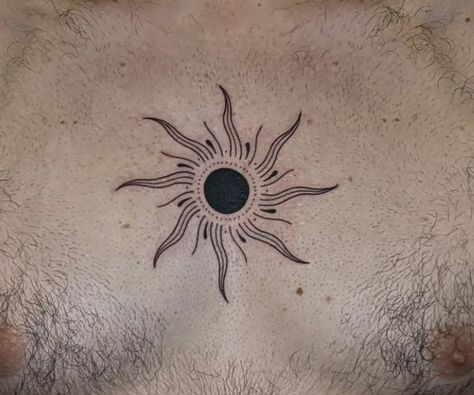 Trippy Sun, Eclipse Tattoo, Scared Geometry, Knee Tattoos, Tattoo Van, Knee Tattoo, Sun Tattoo, New Tattoos, Tattoos And Piercings