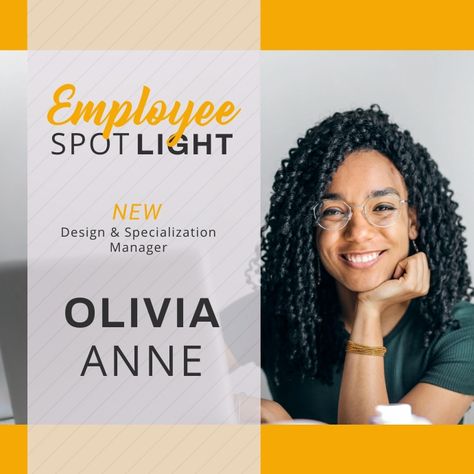 Copy of Employee Spotlight Instagram Post Corporate Instagram Post Design, Employee Spotlight Design, Employee Spotlight Social Media Post, Staff Spotlight, Newsletter Sample, Employee Spotlight, Work Posters, Social Graphics, Employee Awards