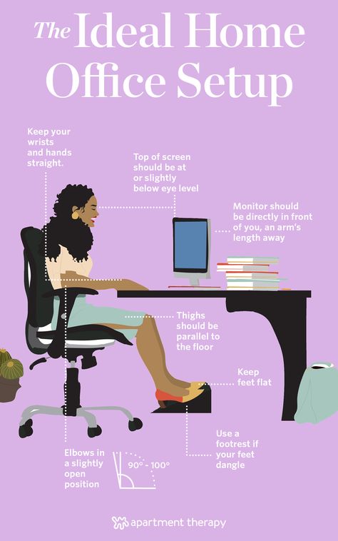 The Home Office Mistake We Keep Seeing Over and Over Again Desk Posture, Office Organization At Work, Work Office Decor, Office Chair Design, Ergonomic Desk, Work From Home Tips, Office Workspace, Office Set, Ergonomic Office