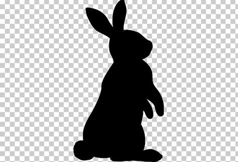 Standing Bunny Silhouette, Snailmail Ideas, Easter Bunny Silhouette, Black And White Clip Art, Clipart Animals, Rabbit Silhouette, Pet Bunny Rabbits, Bunny Silhouette, Creepy Christmas