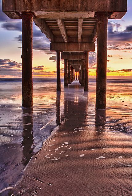 Under St Augustine Pier in HDR by Glenn Taylor, via Flickr Miss Florida, Florida Photography, St Augustine Florida, Hdr Photography, Amazing Sunsets, Florida Travel, St Augustine, Florida Beaches, Key West