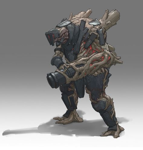 Brute Concept Art, Remnant From The Ashes Concept Art, Brute Character Design, Remnant From The Ashes, Biomechanical Art, Artful Ashes, Creature Artwork, Steampunk Design, 캐릭터 드로잉