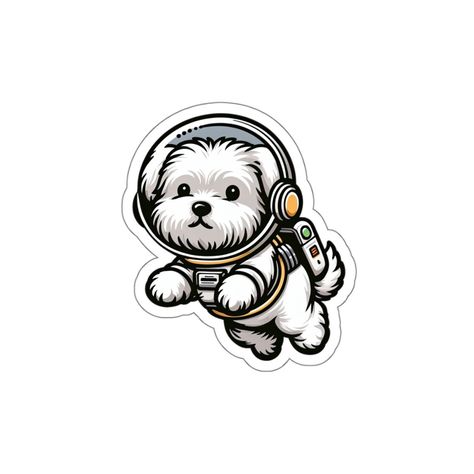 Discover our Maltese Astronaut Sticker, perfect for dog lovers. This eye-catching sticker features a cute Maltese dog as an astronaut dressed in a space suit floating in space. The Maltese Space Suit decal is an exceptional gift for any dog lover, ideal for birthdays, holidays, or celebrating their devotion to the breed. Surprise your loved ones with this unique, heartwarming present and watch their joy as they receive it. Unique Sticker Ideas, Dog Astronaut, Astronaut Sticker, Space Stickers, Maltese Dog, Emoji Art, Maltese Dogs, Space Suit, Unique Sticker