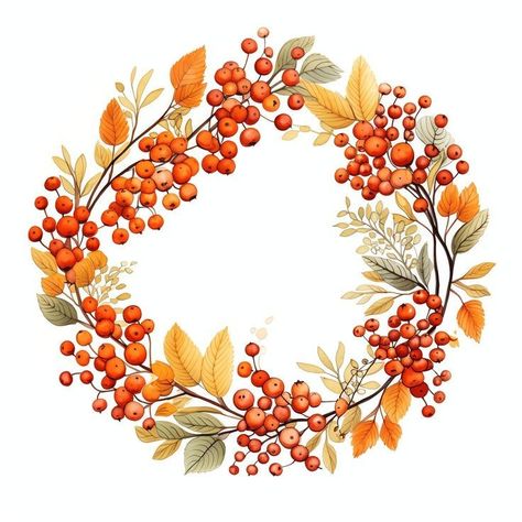 Garland Drawing, Fall Wreath Tutorial, Autumn Garland, Holiday Iphone Wallpaper, Fall Garland, Fall Watercolor, Fall Printables, Wreath Watercolor, Family Crafts