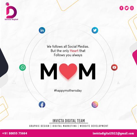 Happy Mother’s Day creative ads Social Media Digital Marketing Creative Ads Mothers Day, Mothers Day Creative, Mothers Day Post, Digital Marketing Design, Only Hearts, Happy Mother, Marketing Website, Creative Ads, Day Wishes