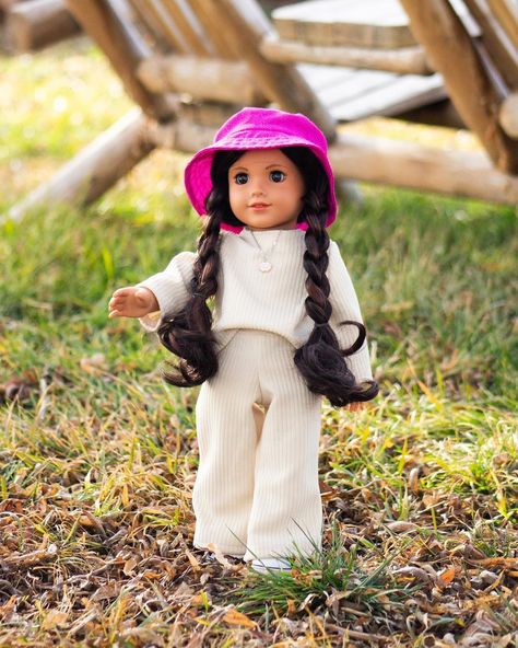 Maritza sporting this cute knit set by @morewithmanda. | Instagram Ag Doll Clothes, Beginner Sewing, Inspo Instagram, Pants Outfits, American Girls, Belt Purse, Photography For Beginners, Doll Stuff, Ag Dolls