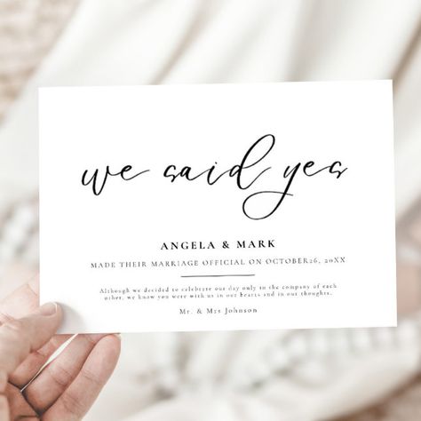 We Said Yes Marriage Engagement Announcement Card We Said Yes Engagement, Engagement Announcement Cards, We Said Yes, Wedding Announcement Cards, Marriage Announcement, Just Engaged, Wedding Announcement, Engagement Announcement, Announcement Cards