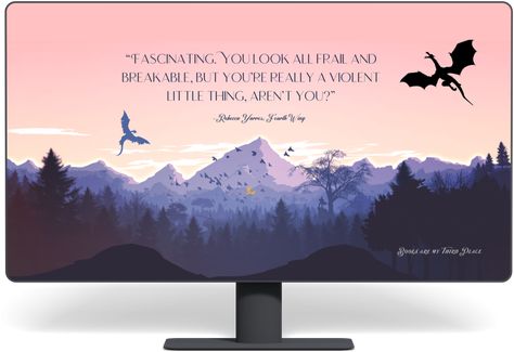 fourth wing quote with dragons, free desktop wallpaper background by booksaremythirdplace Fourth Wing Laptop Wallpaper, Fourth Wing Desktop Wallpaper, Fourth Wing Quote Wallpaper, Fourth Wing Wallpaper Desktop, Bookish Wallpaper Desktop, Fantasy Background Desktop, Fantasy Desktop Wallpaper, Fourth Wing Wallpaper, Fourth Wing Quotes