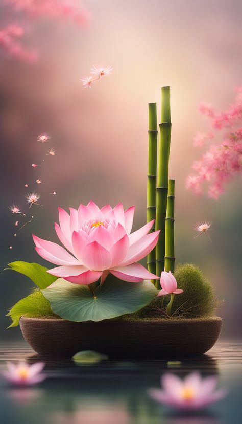 Zen Wallpaper, Lotus Flower Wallpaper, Lotus Flower Pictures, Lucky Wallpaper, Lotus Flower Art, Iphone Wallpaper Lights, Birthday Wishes Flowers, Ikebana Flower, Ikebana Flower Arrangement