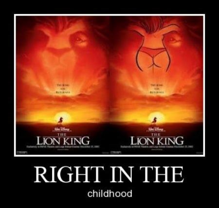 Disney Subliminal Messages, Lion King Show, Childhood Ruined, Disney Secrets, Demotivational Posters, Film Disney, Hidden Messages, Disney Lion King, 웃긴 사진