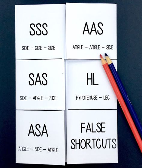 Triangle Congruence, Congruent Triangles, Geometry Interactive Notebook, Geometry Proofs, Geometry Lessons, Teaching Geometry, Triangle Worksheet, Geometry High School, Geometry Activities